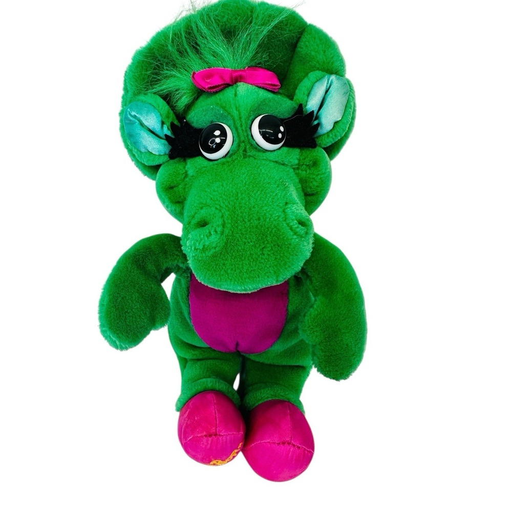 VTG 1992 Barney and‎ Friends Baby Bop Plush Stuffed Dinosaur Triceratops Lyons
